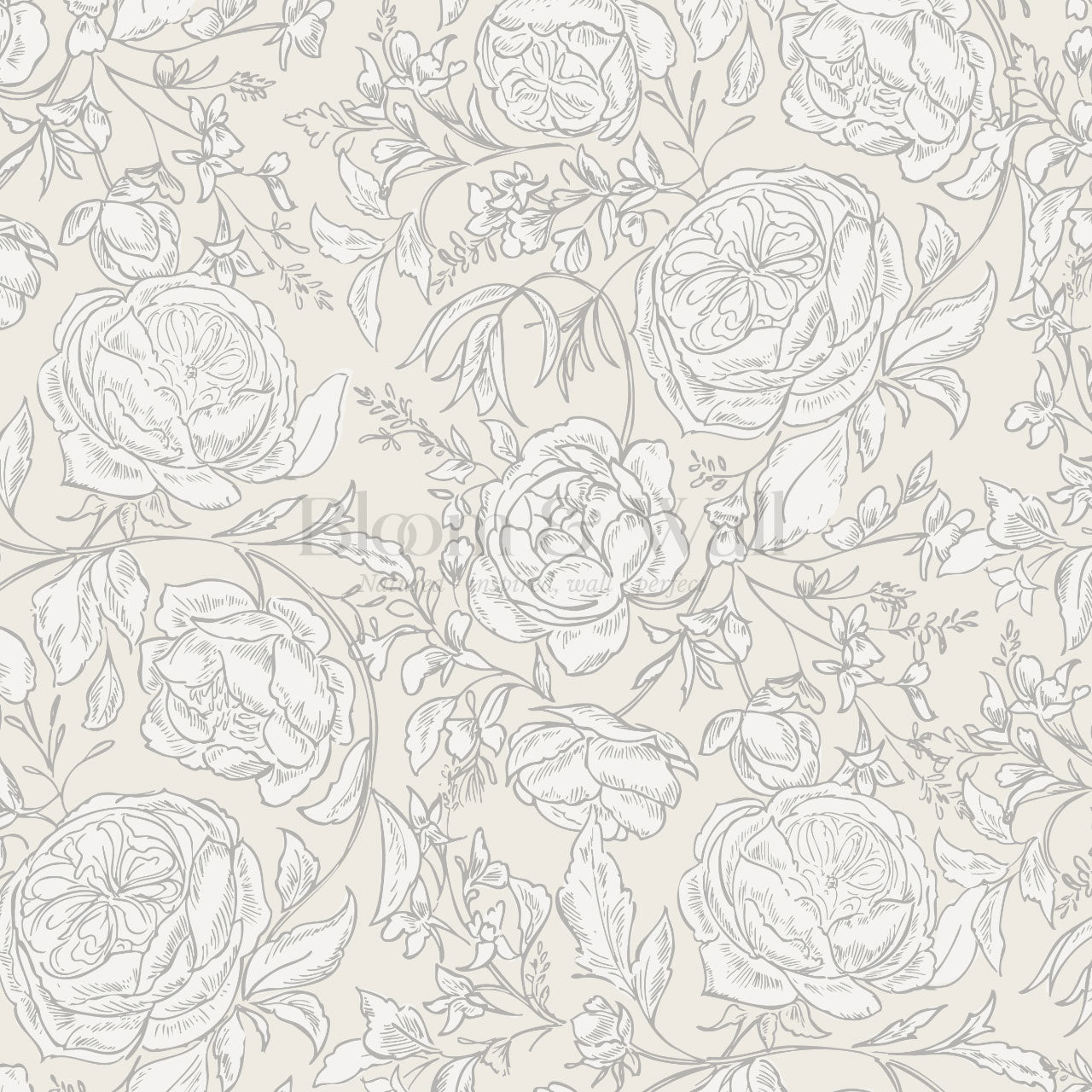 Ada Blooming Filigree Vintage Cream Wallpaper
