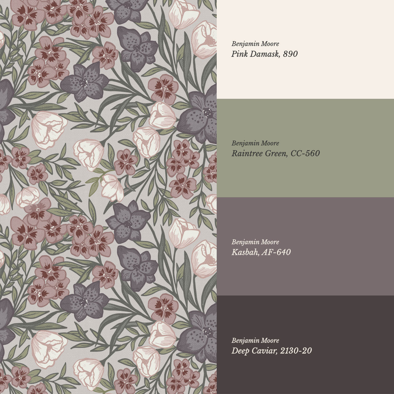 Adelie Iris Bouquet Lavender Wallpaper