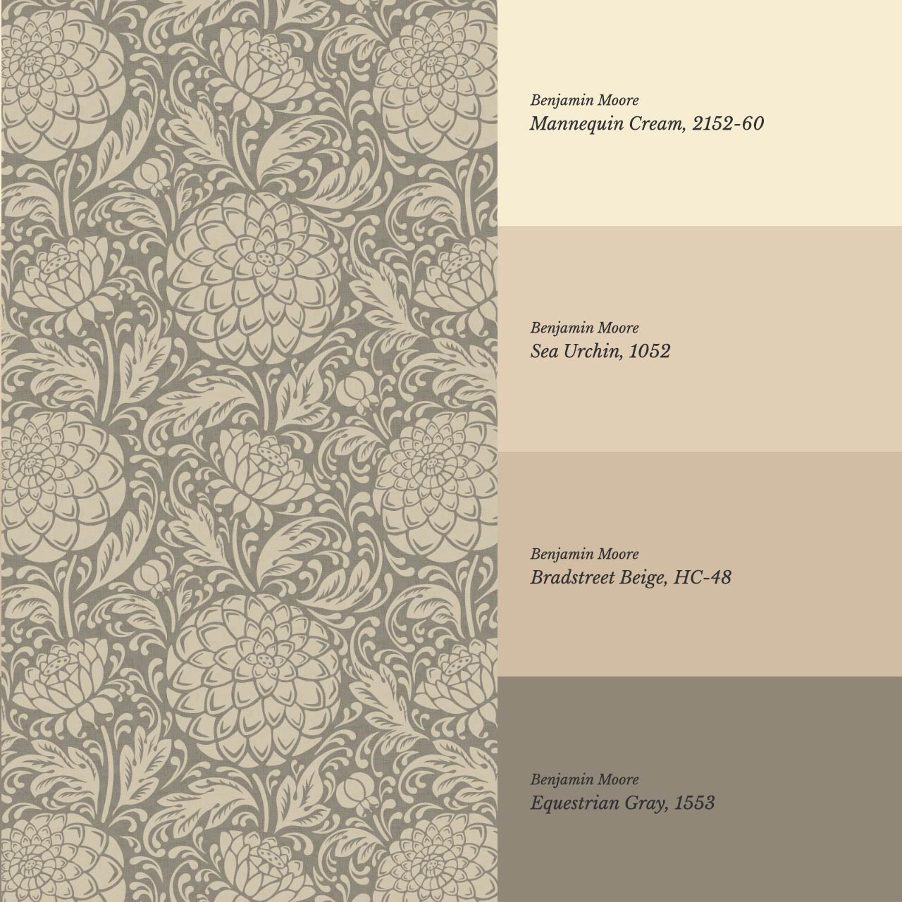 Aella Dahlia Garden Antique Stone Wallpaper