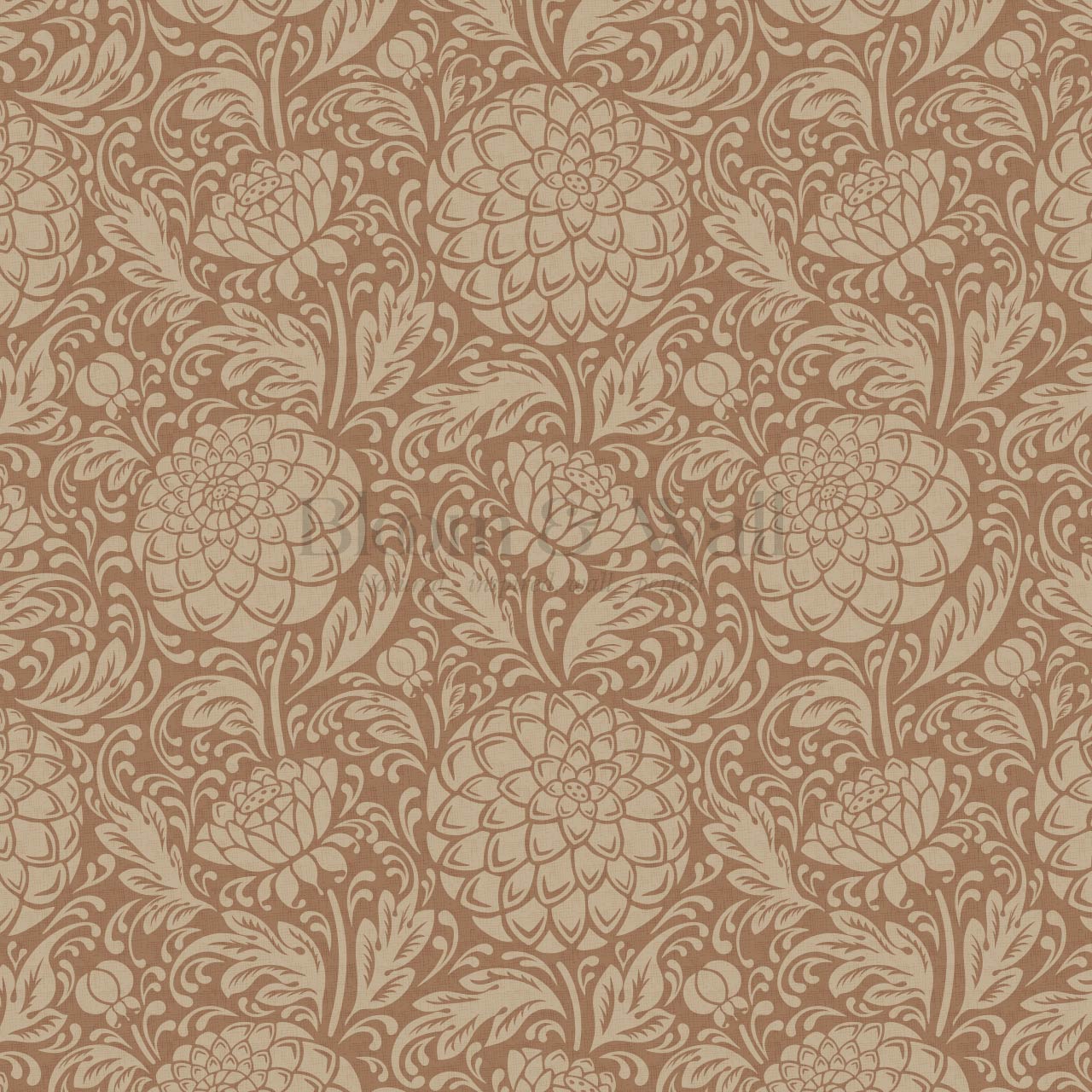Aella Dahlia Garden Camel Wallpaper