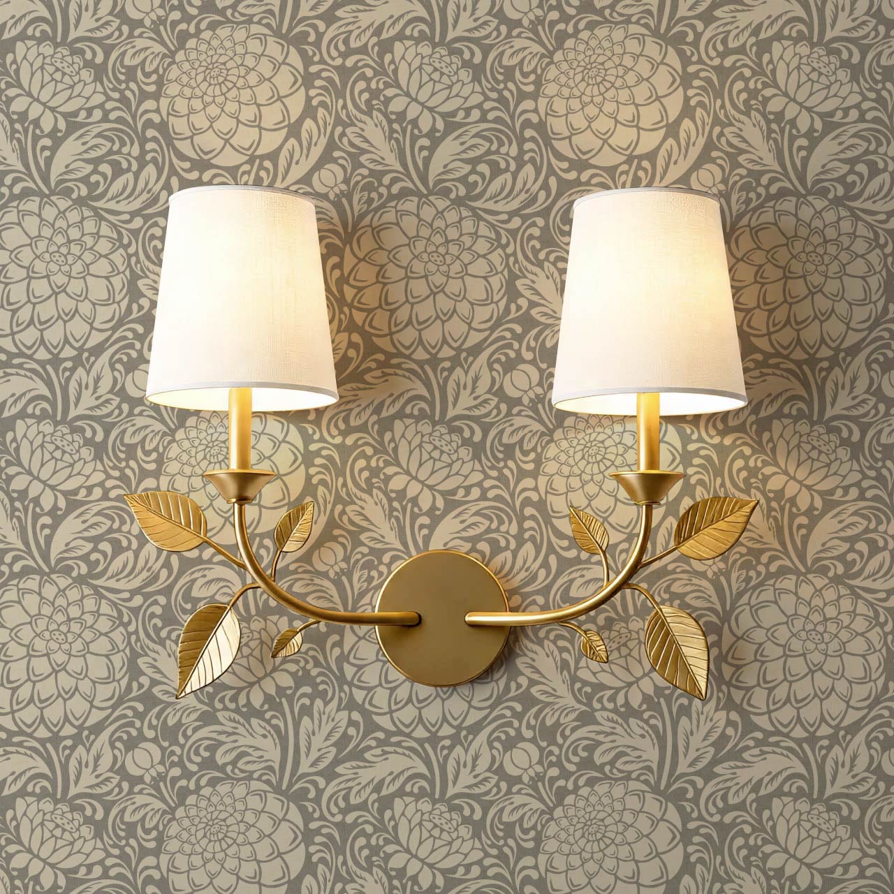 Aella Dahlia Garden Antique Stone Wallpaper
