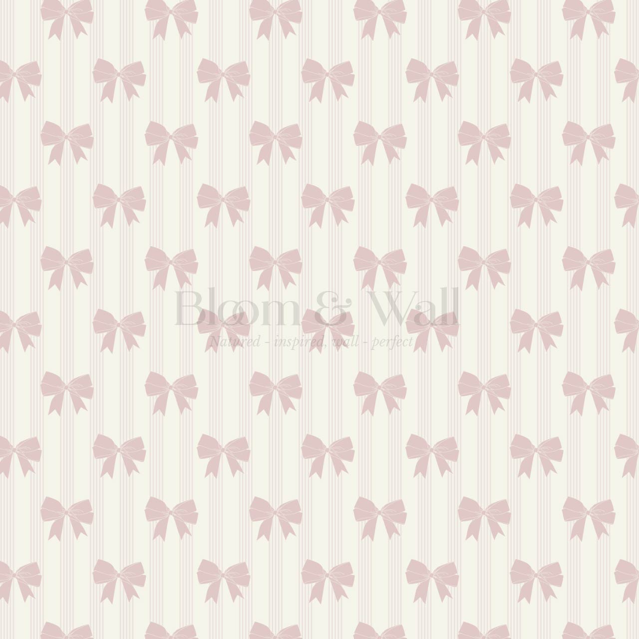 Aemili Ribbons & Bows Blush Wallpaper
