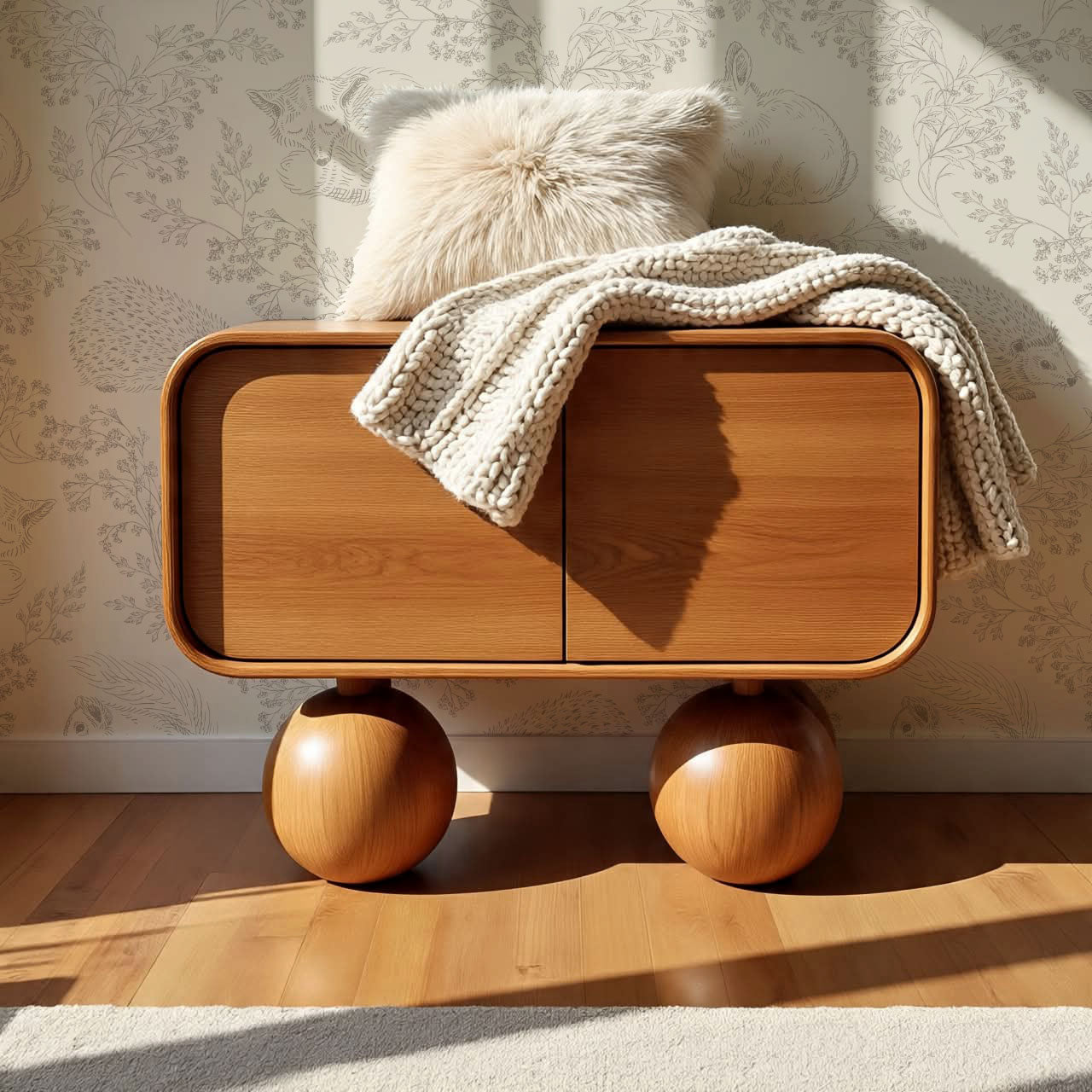 Ailani Woodland Mammals Neutral Beige Wallpaper