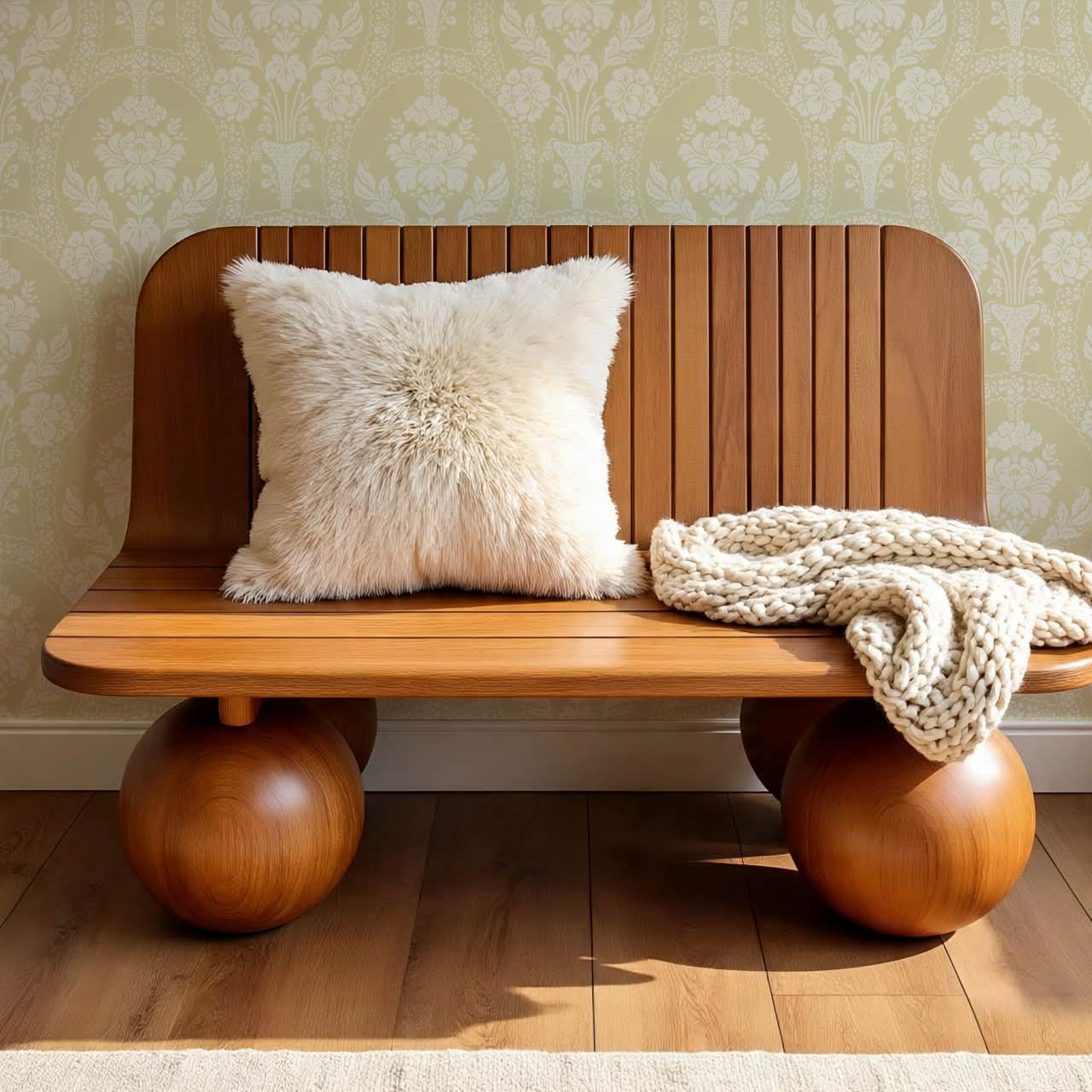 Alaia Preppy Regency Damask Almond Wallpaper