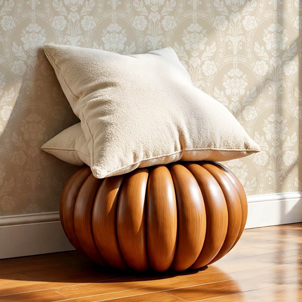 Alaia Preppy Regency Damask Neutral Beige Wallpaper