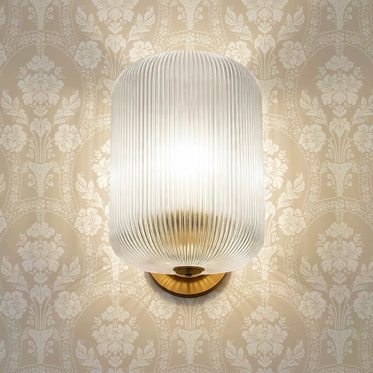 Alaia Preppy Regency Damask Neutral Beige Wallpaper