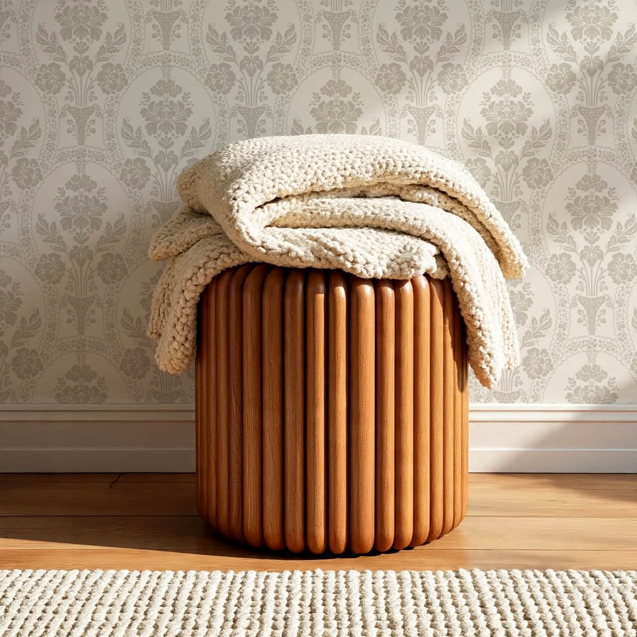 Alaia Preppy Regency Damask Cream Taupe Wallpaper