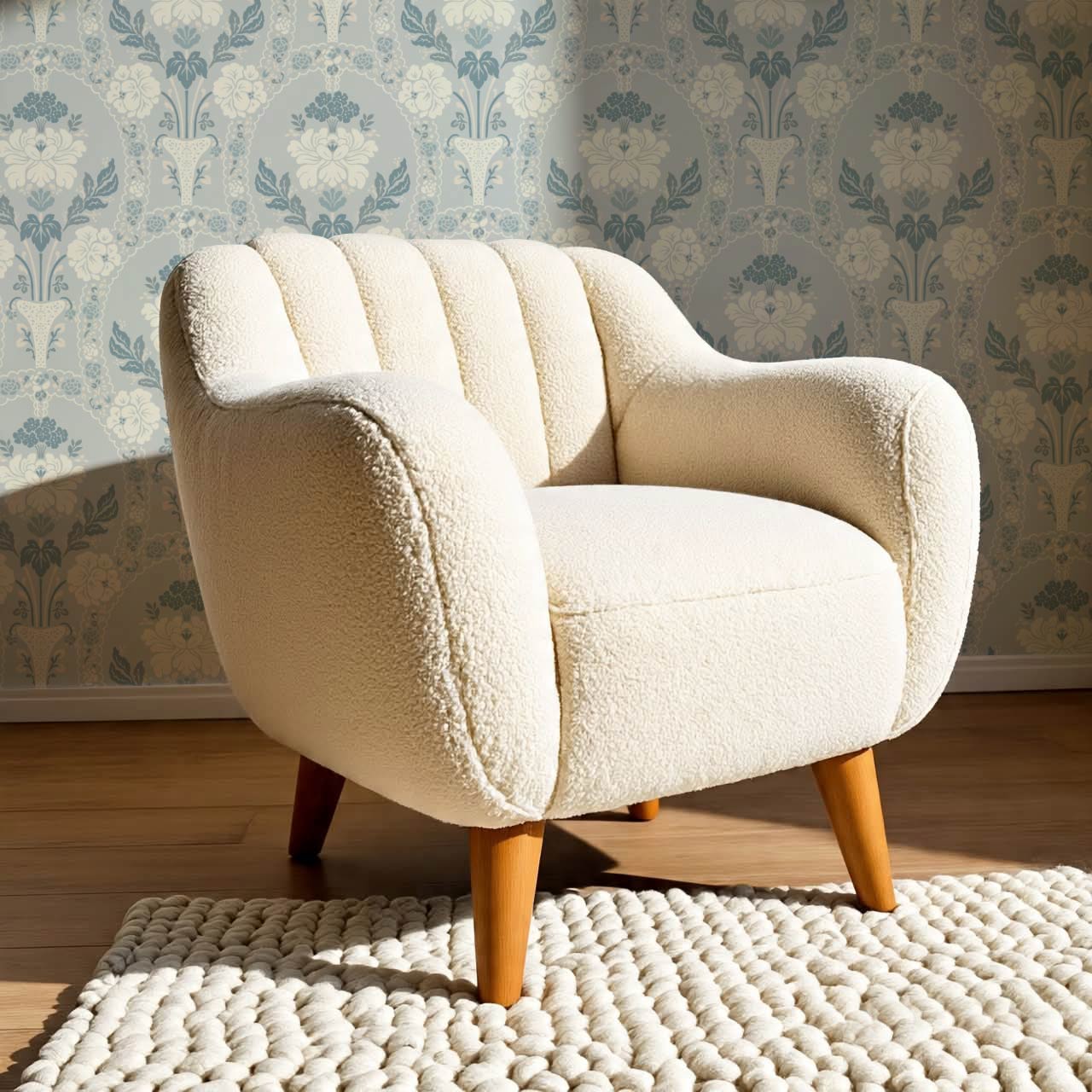 Alaia Preppy Regency Damask Sky Cream Wallpaper