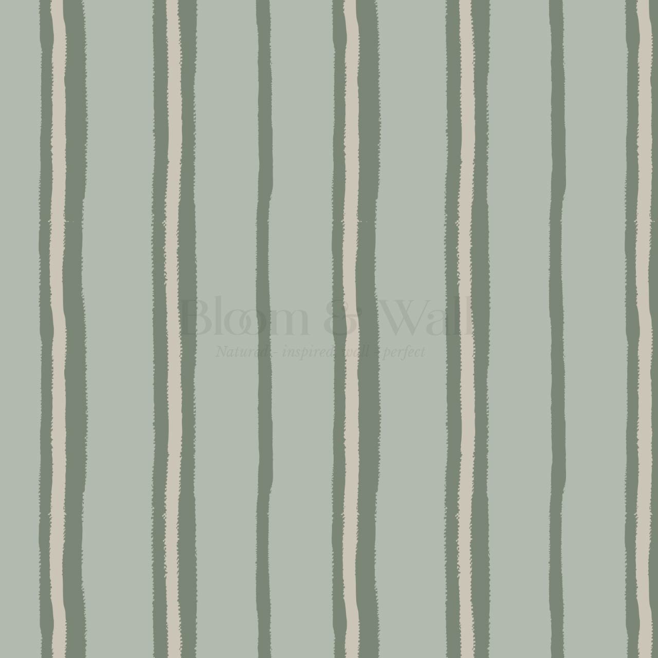 Alani Multi Stripes Sage Wallpaper