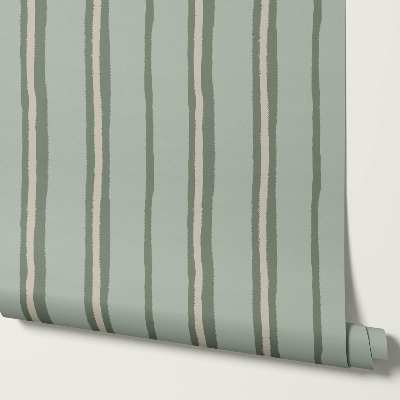 Alani Multi Stripes Sage Wallpaper
