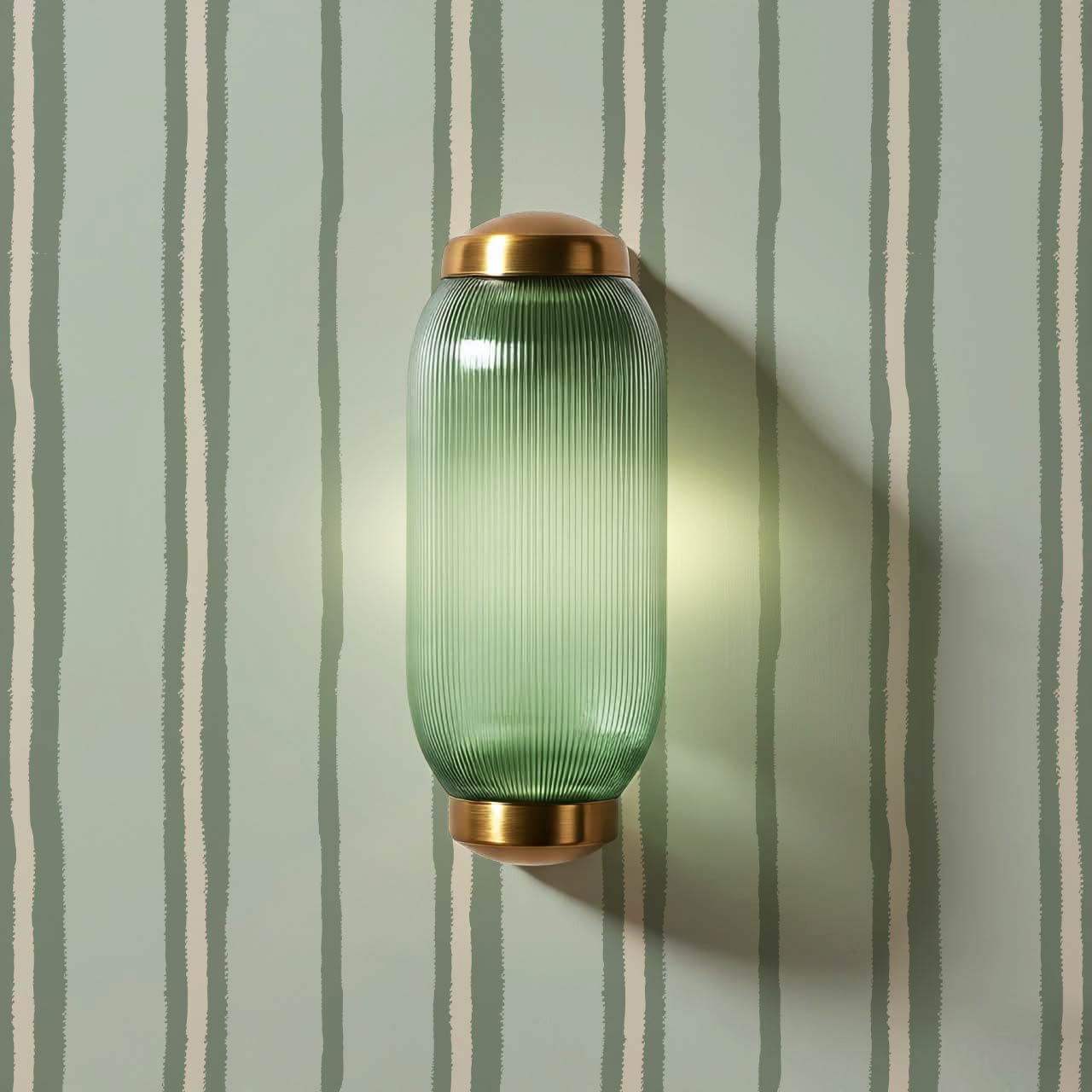 Alani Multi Stripes Sage Wallpaper