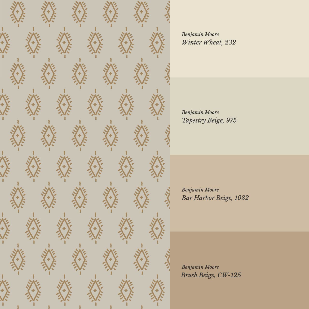Allison Boho Diamond Linen Wallpaper