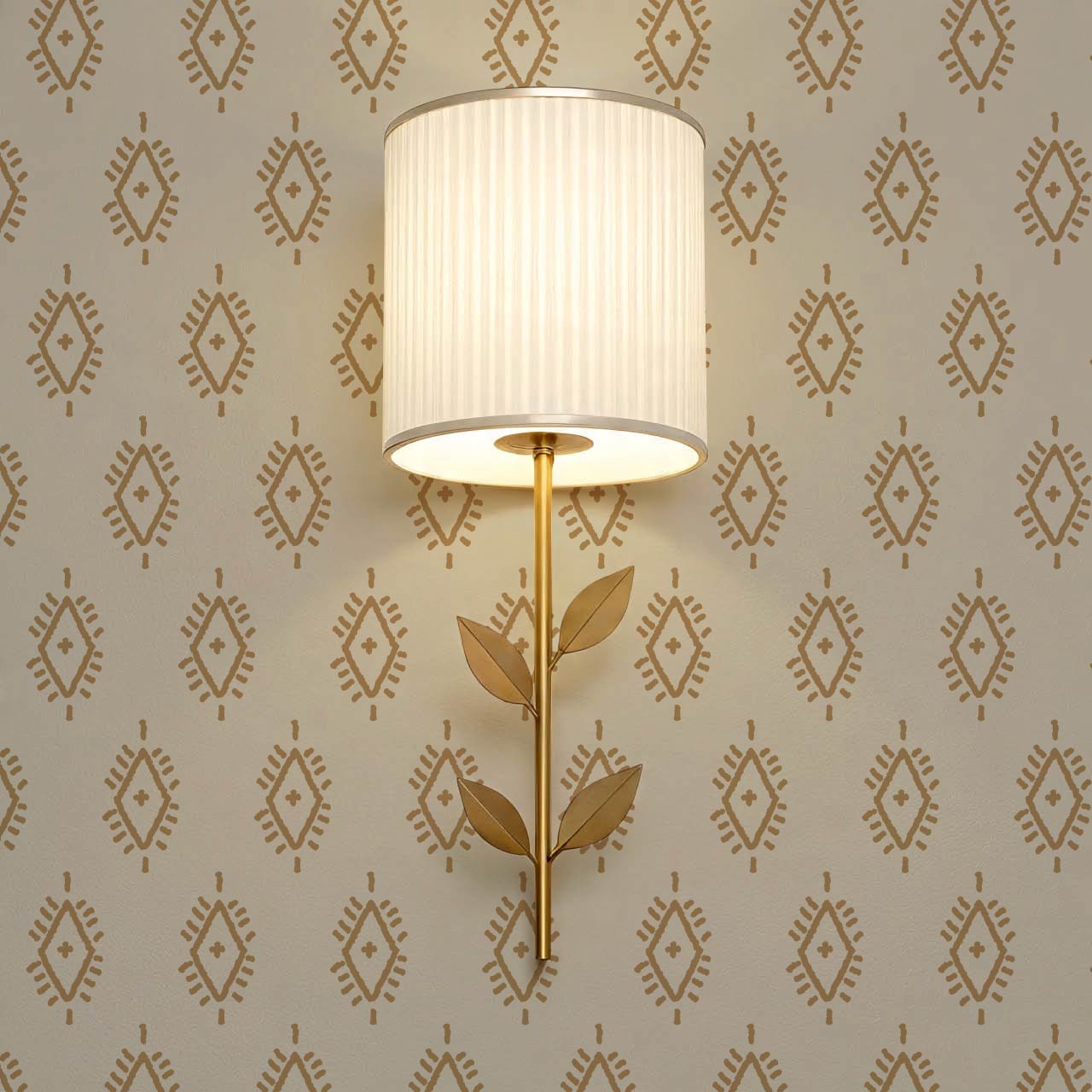 Allison Boho Diamond Linen Wallpaper