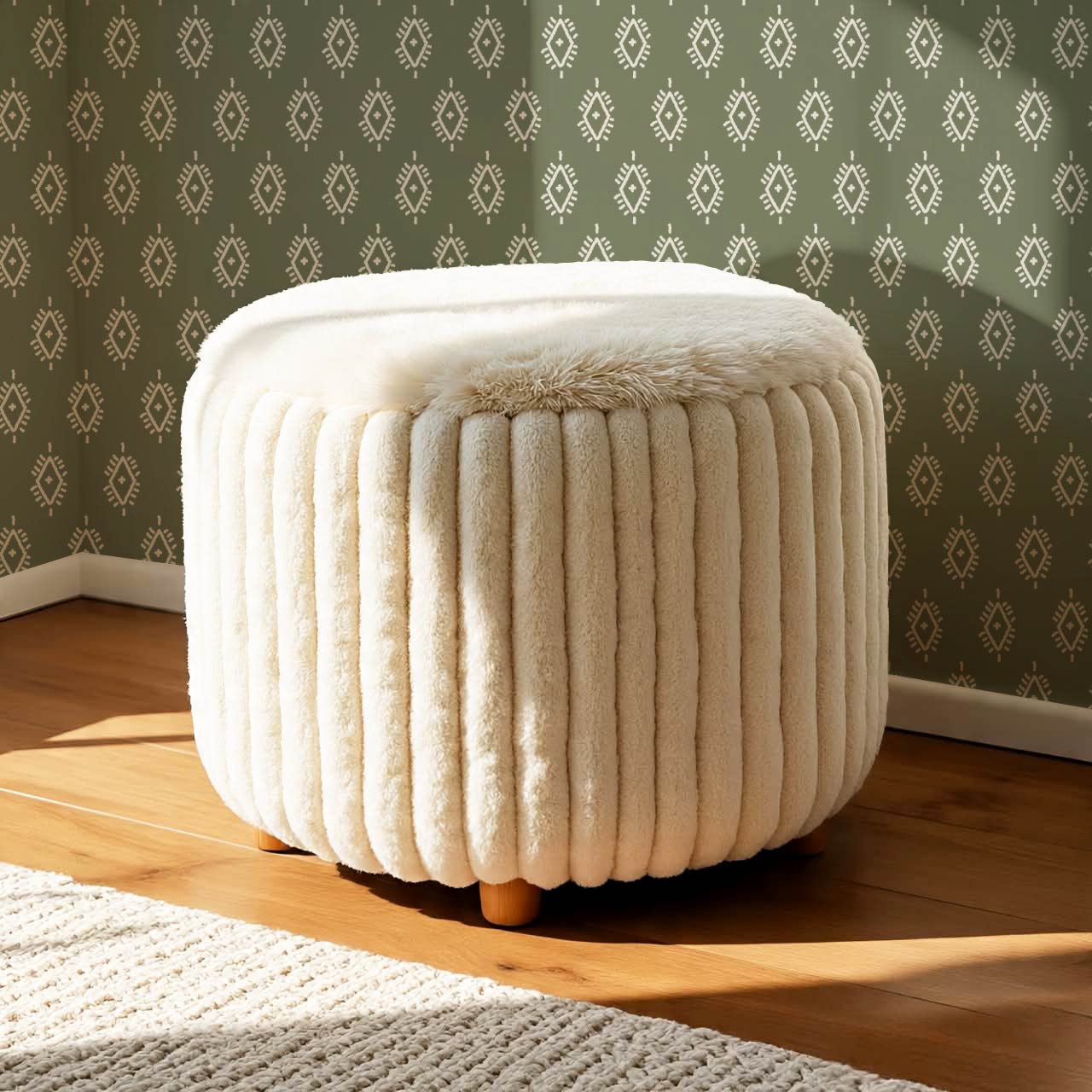 Allison Boho Diamond Sage Wallpaper