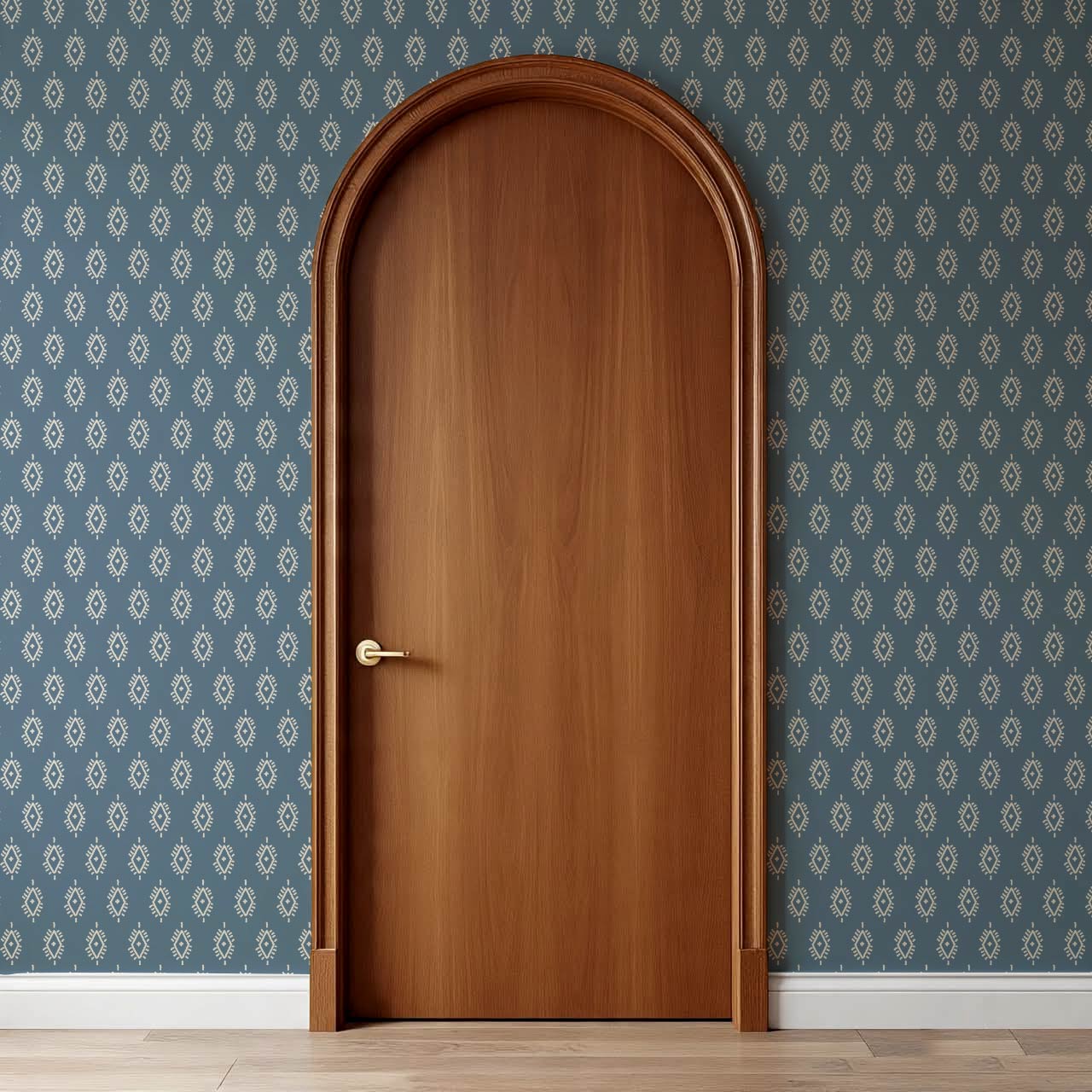 Allison Boho Diamond Denim Wallpaper