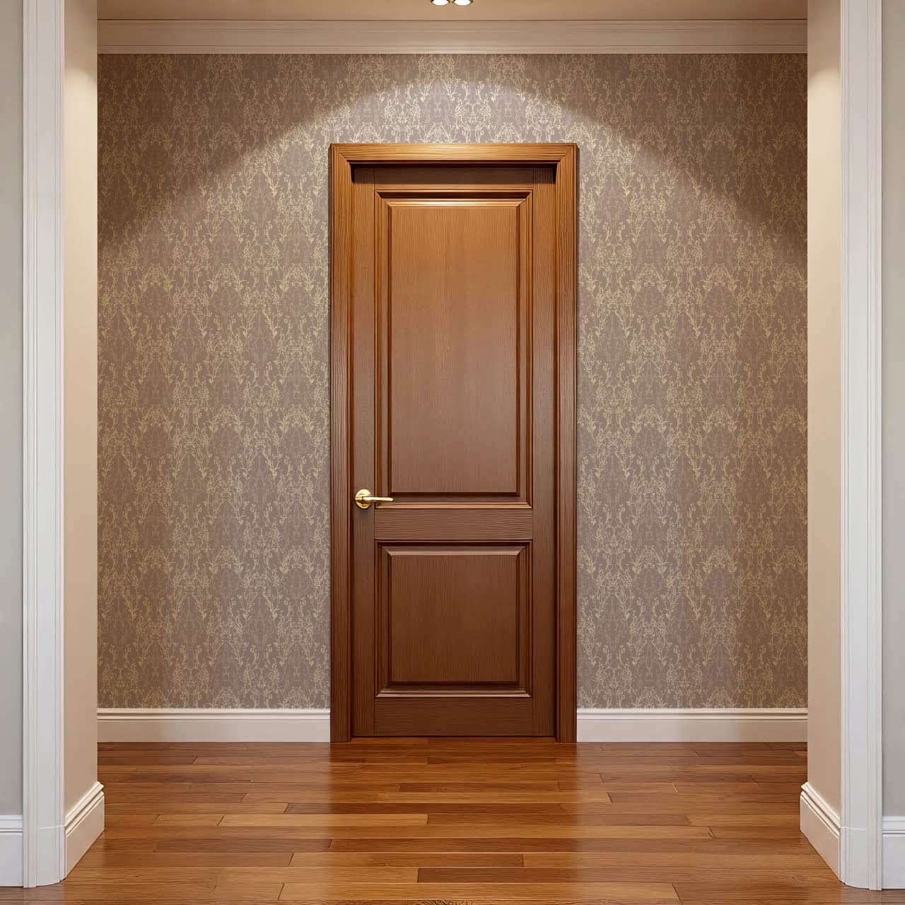 Almeta Delicate Lace Plum Wallpaper