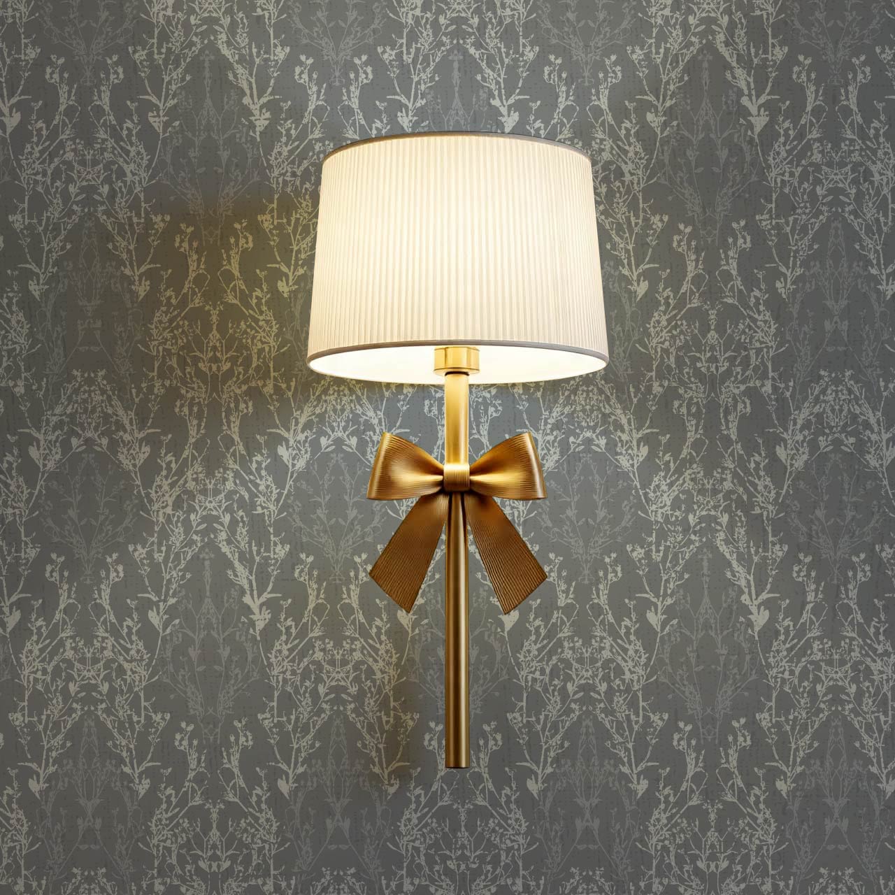 Almeta Delicate Lace Slate Wallpaper