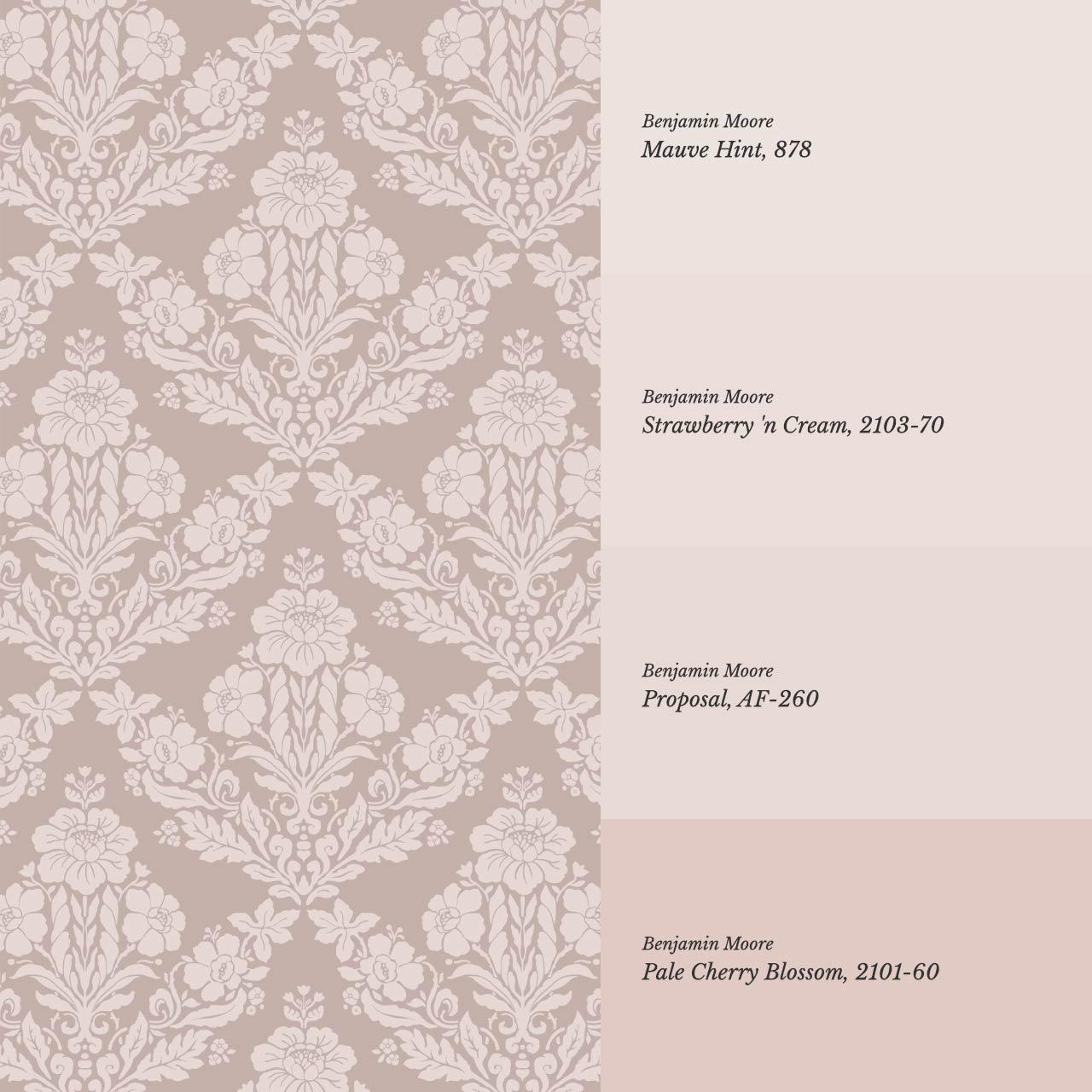 Alora Classic Damask Mauve Wallpaper