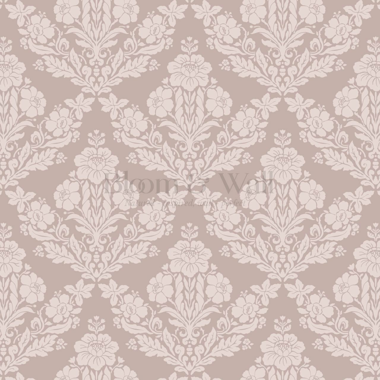 Alora Classic Damask Mauve Wallpaper