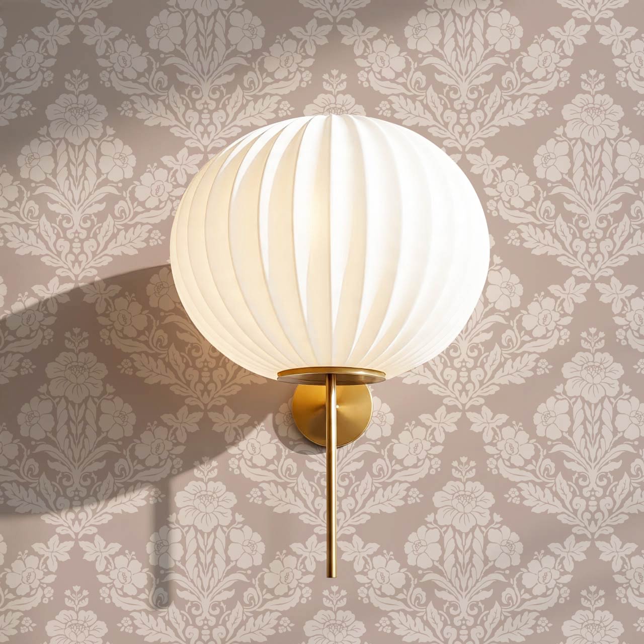 Alora Classic Damask Mauve Wallpaper