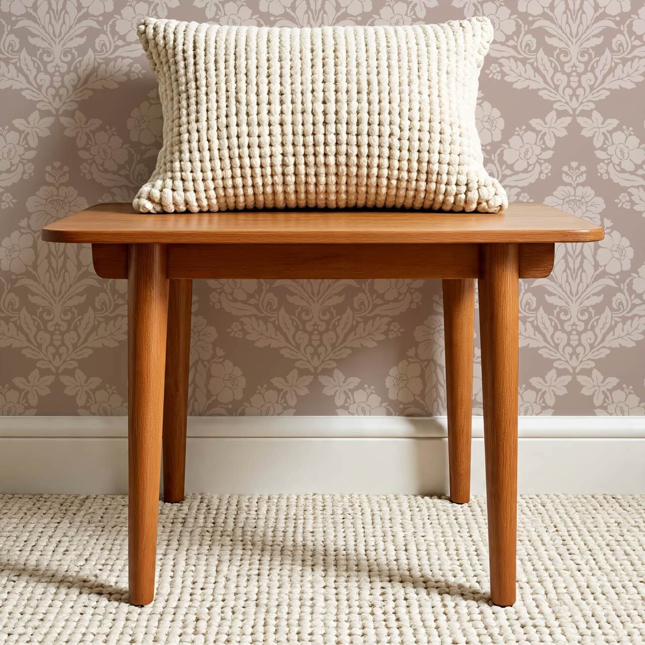 Alora Classic Damask Mauve Wallpaper