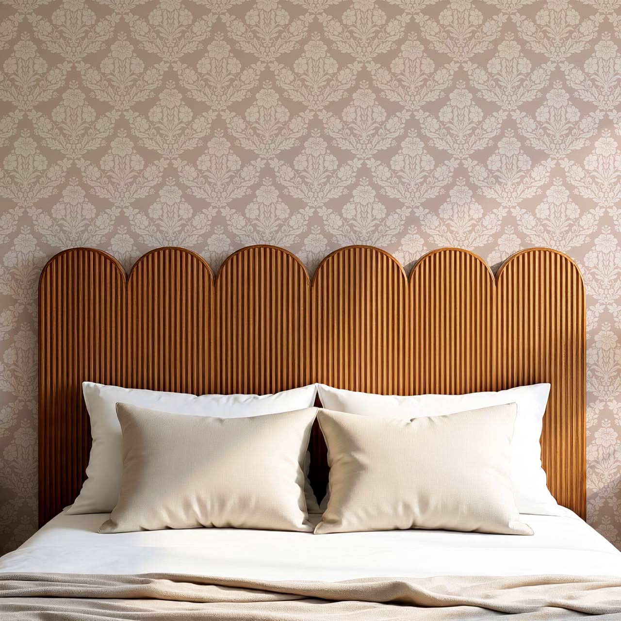 Alora Classic Damask Mauve Wallpaper