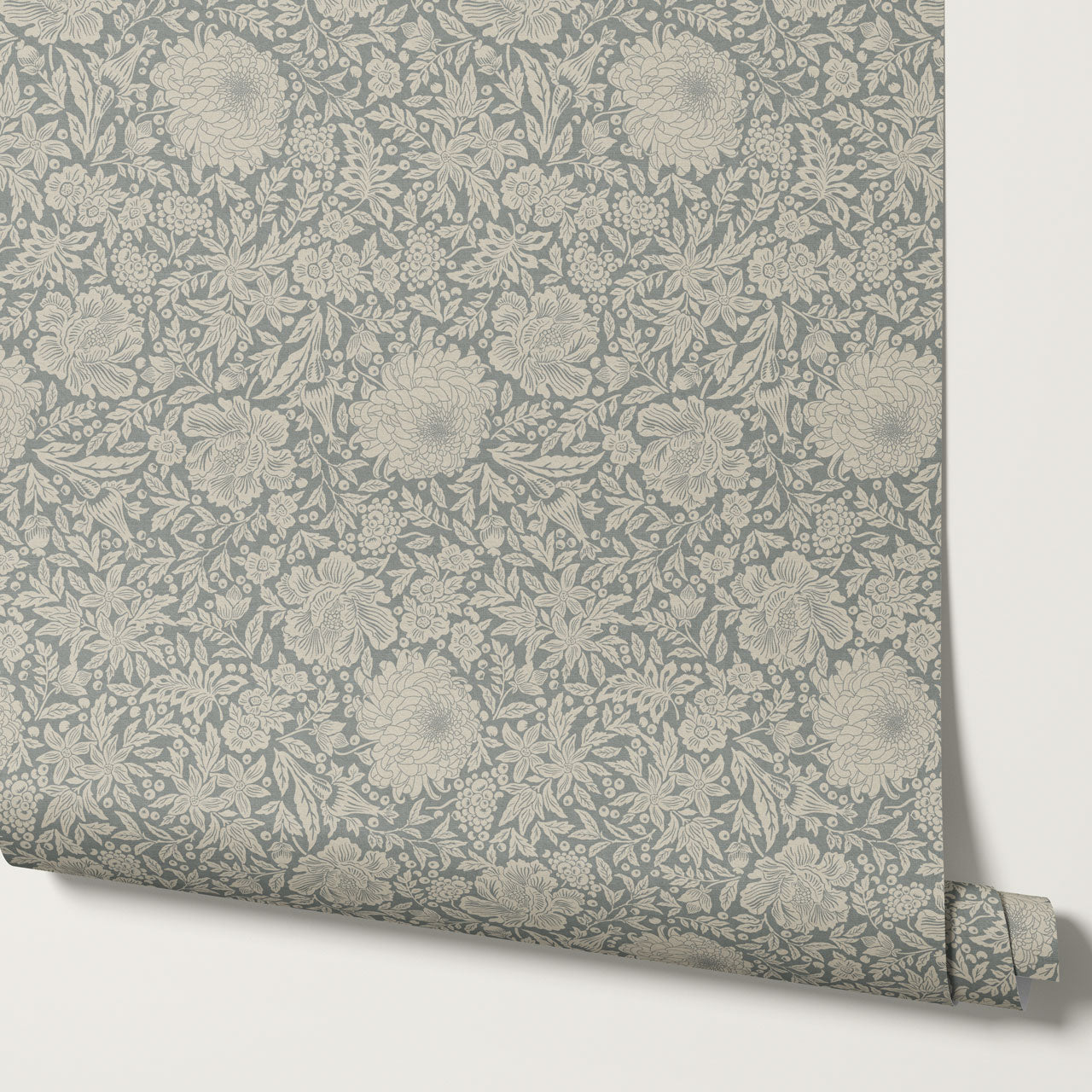 Amanda Botanical Garden Vintage Gray Wallpaper
