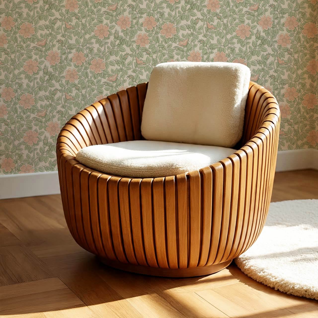 Amara Dog Rose Peach Pink Wallpaper