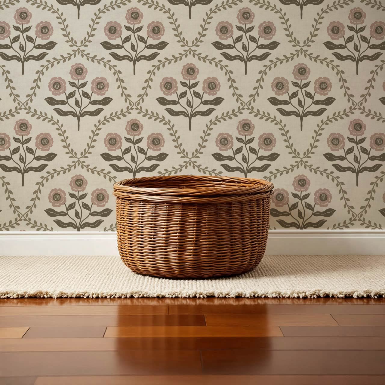 Ana Lumen Bloom Stone Rose Dust Wallpaper