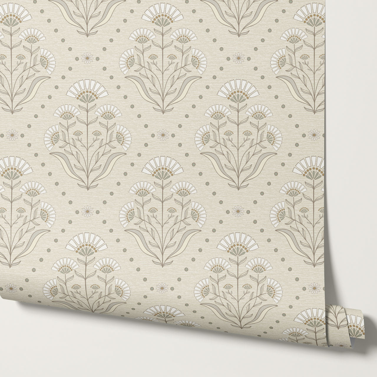 Anais Florals Neutral Wallpaper