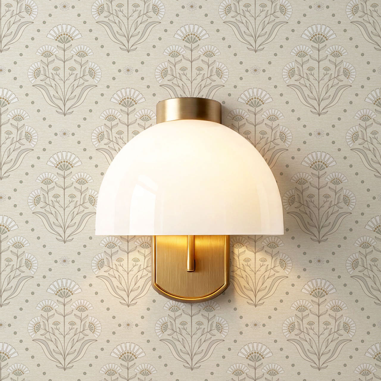 Anais Florals Neutral Wallpaper