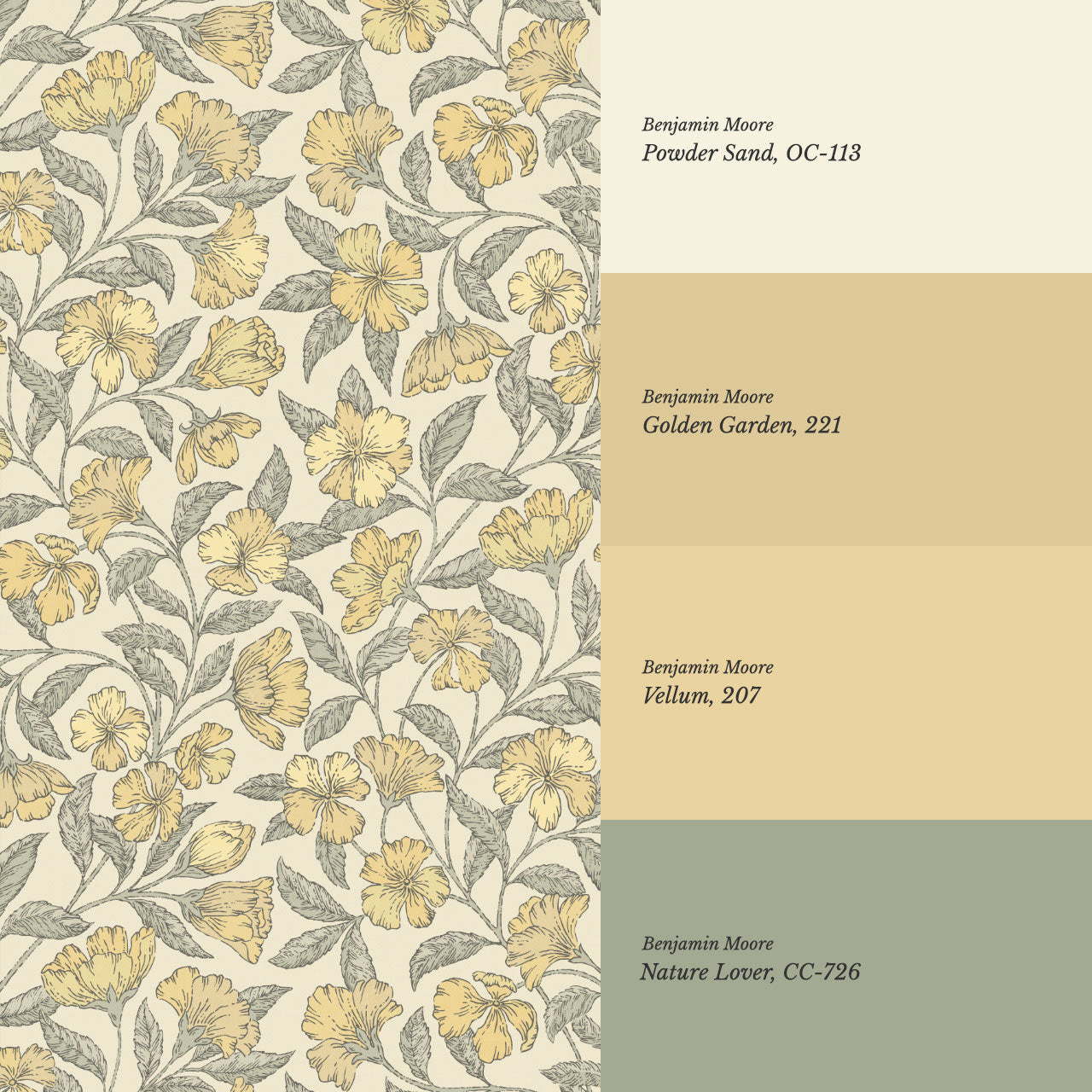 Andrea Godetia Allover Yellow Wallpaper