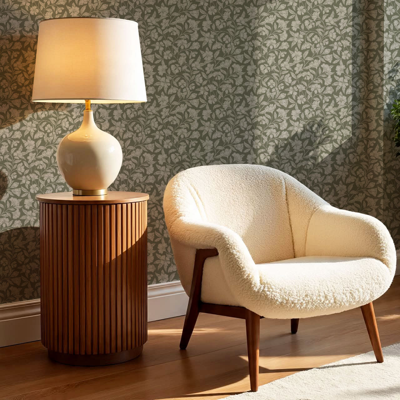 Andrea Godetia Allover Forest Wallpaper