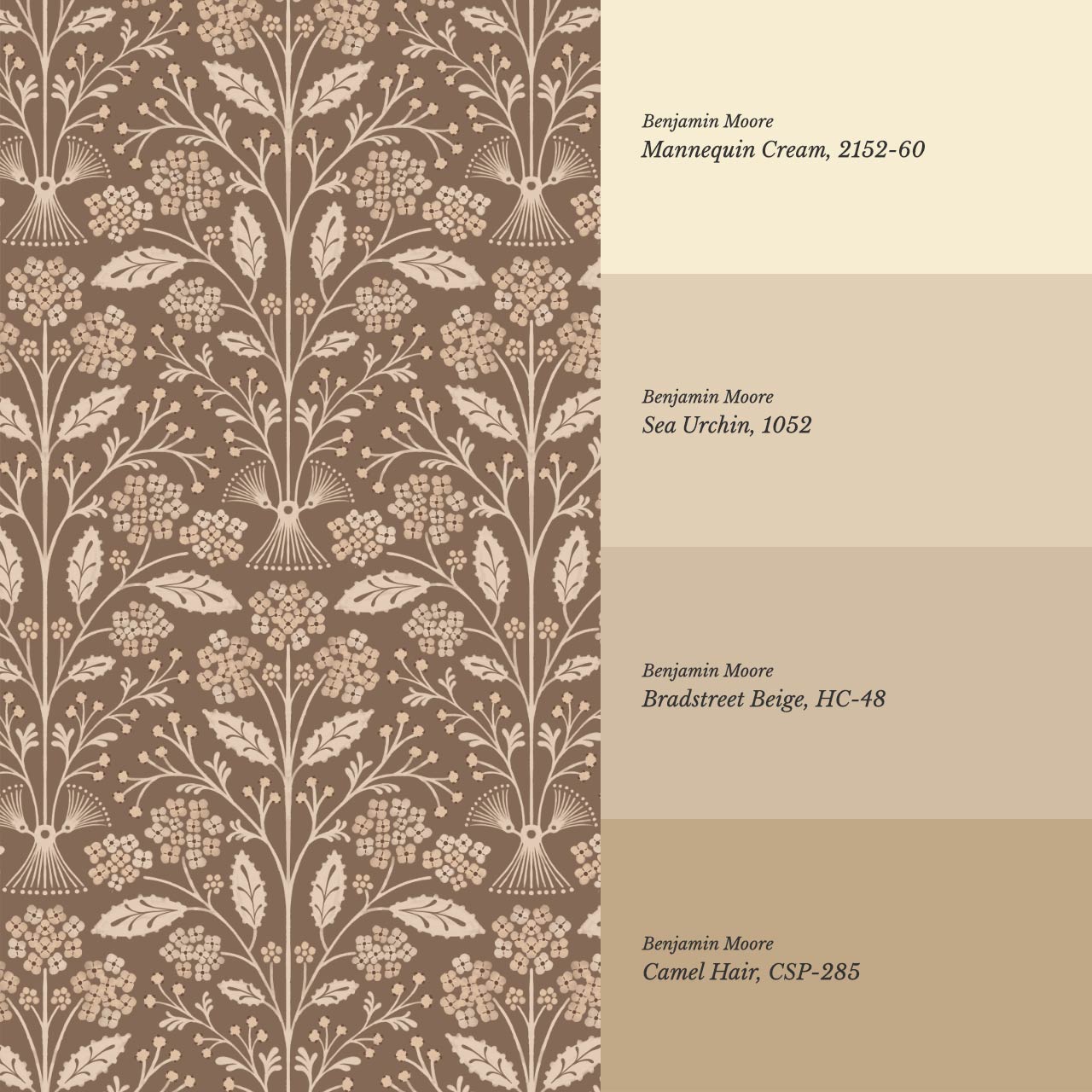 Aneira Whimsy Lantana Blooms Toffee Wallpaper