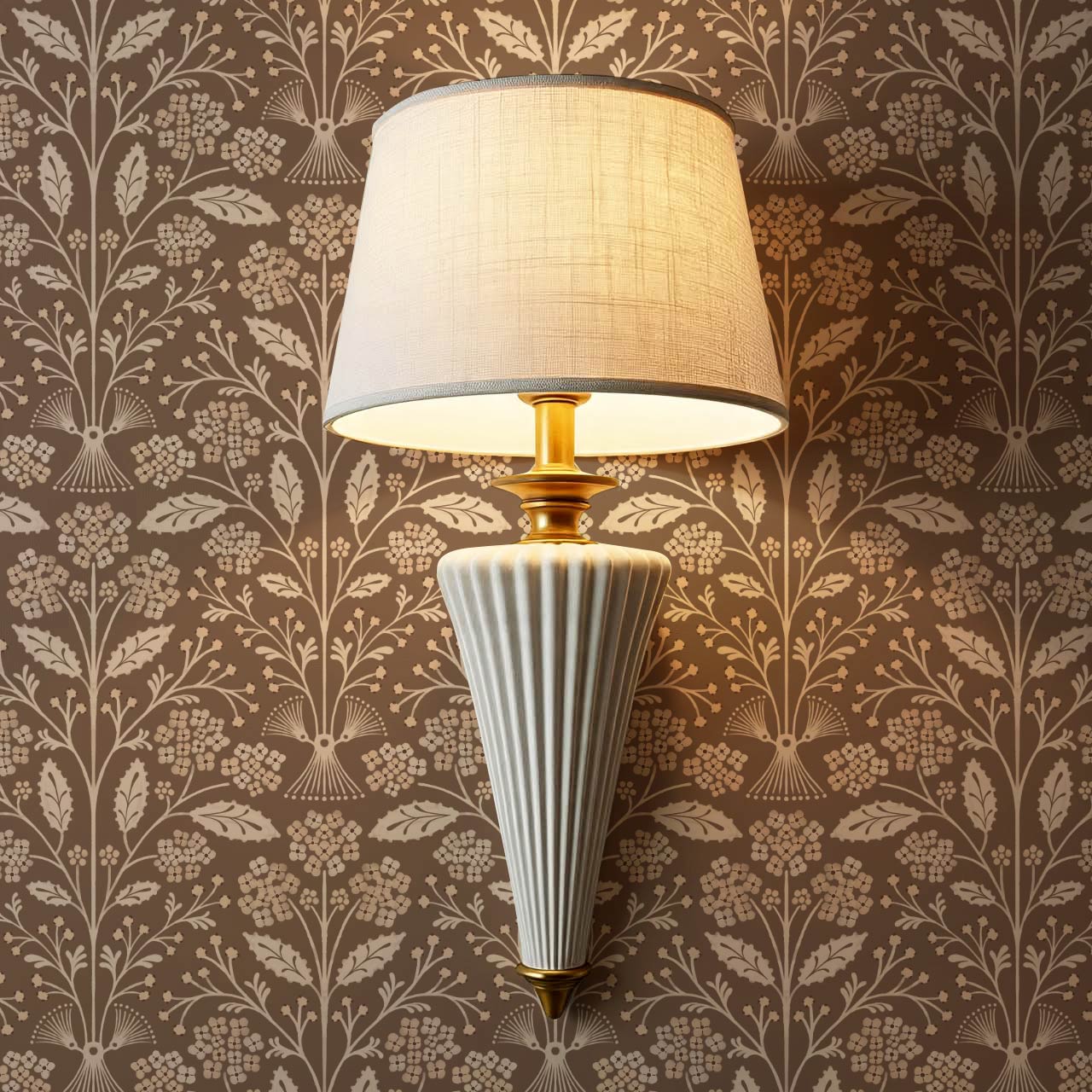 Aneira Whimsy Lantana Blooms Toffee Wallpaper