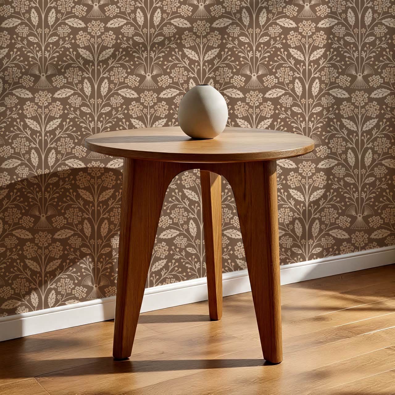 Aneira Whimsy Lantana Blooms Toffee Wallpaper
