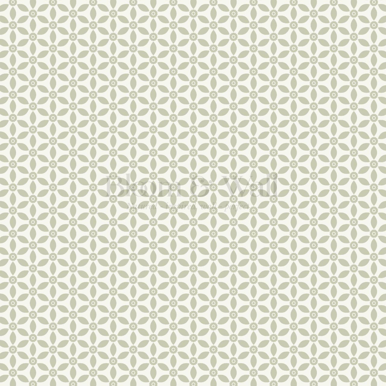 Aneta Petal Lattice Cream Sage Wallpaper