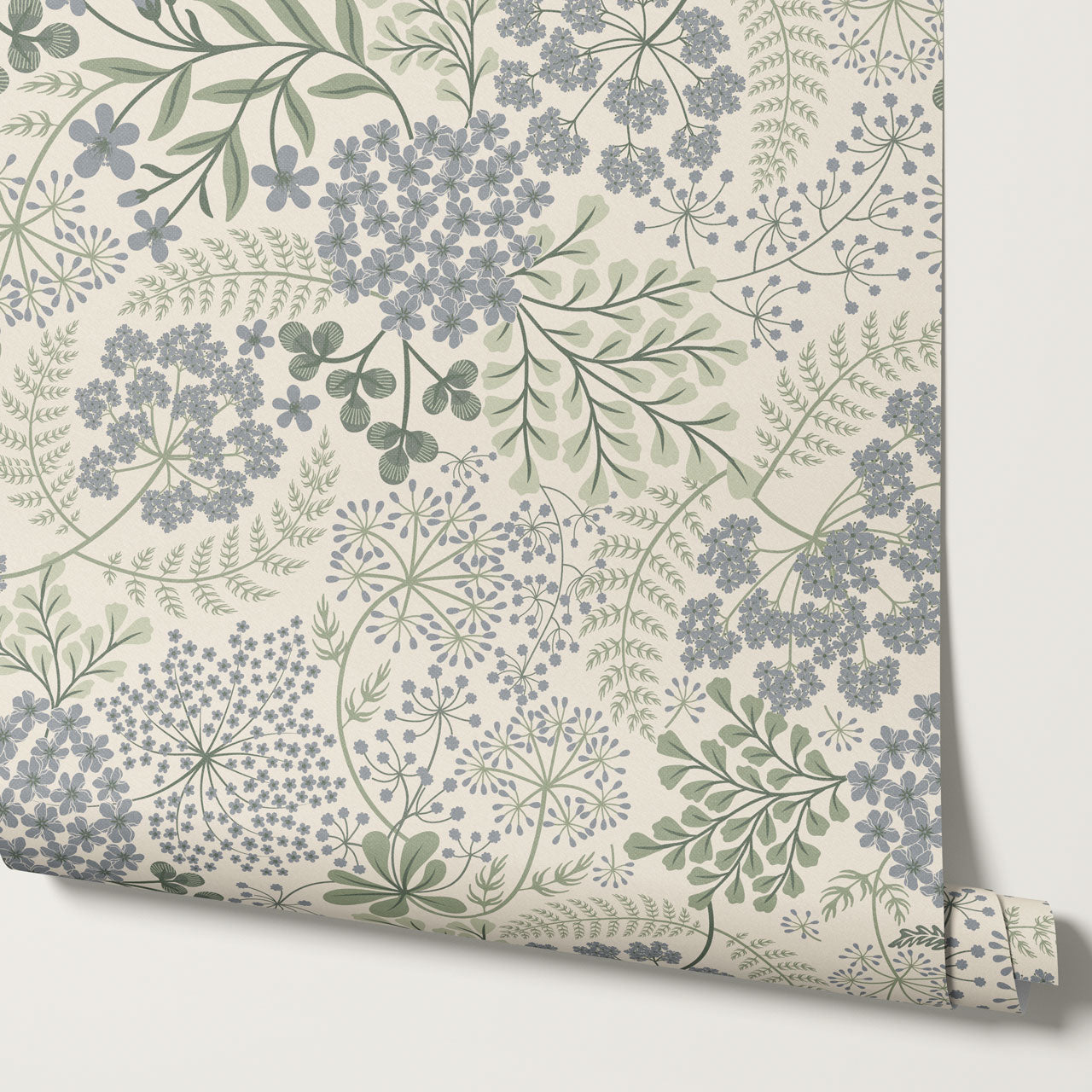 Anette Floriography Garden French Blue Wallpaper