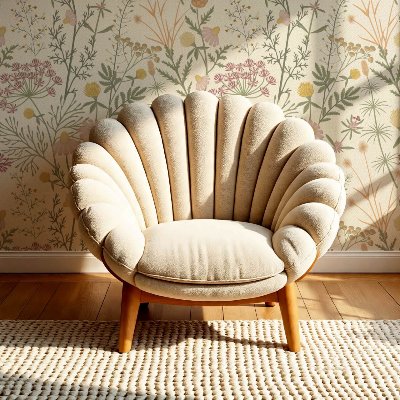 Annabelle Botanical Weeds Pastel Wallpaper