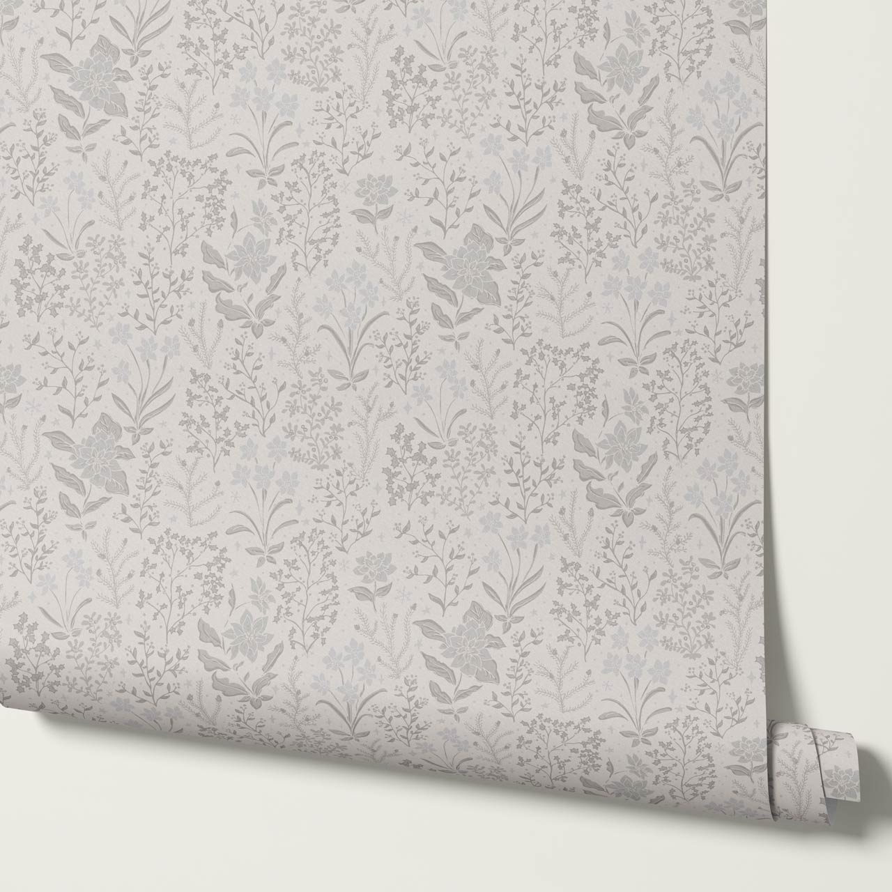 Antonella Delicate Blooms Smoke Wallpaper