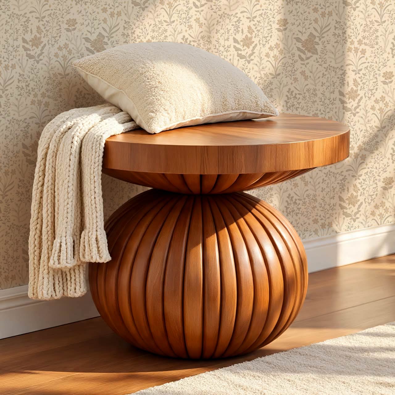 Antonella Delicate Blooms Warm Beige Wallpaper