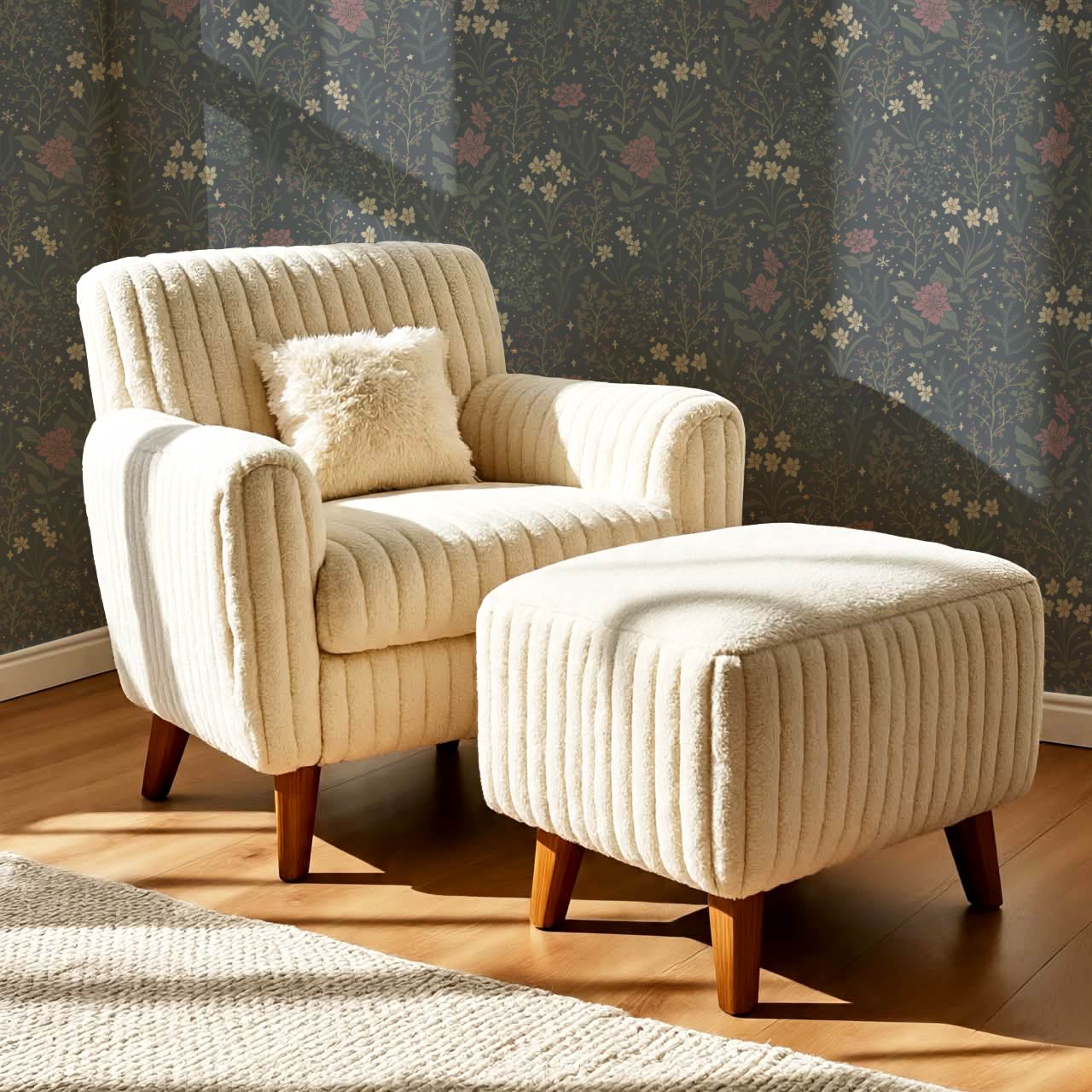 Antonella Delicate Blooms Winterberry Wallpaper