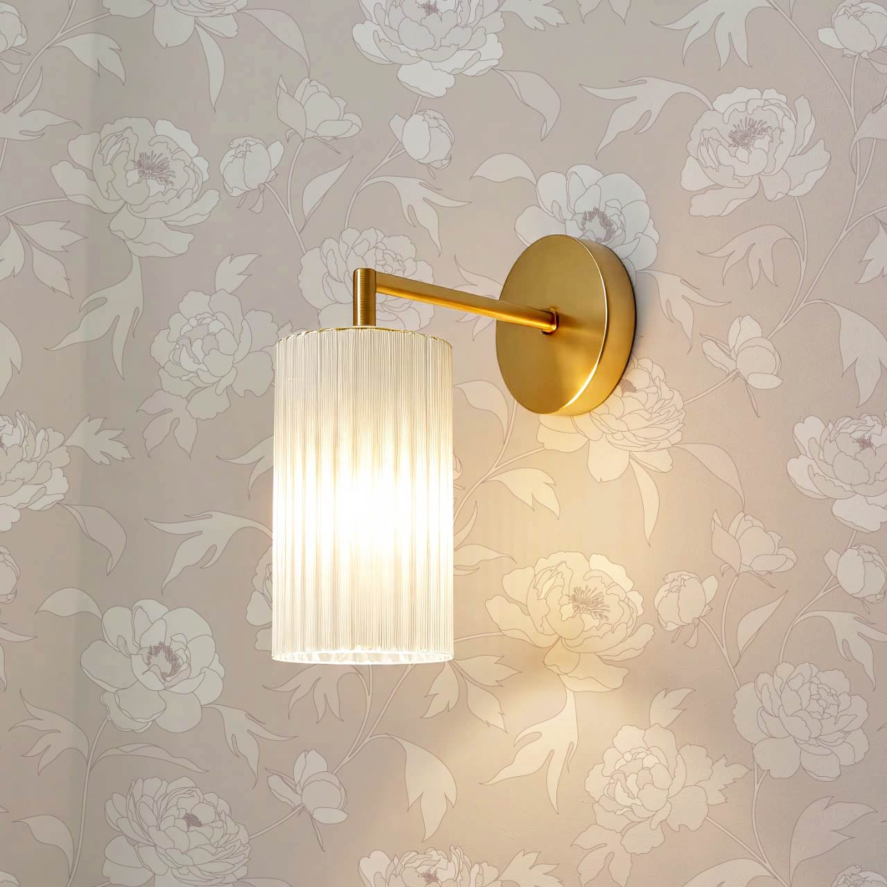 Antonia Peonies Dusty Berry Wallpaper