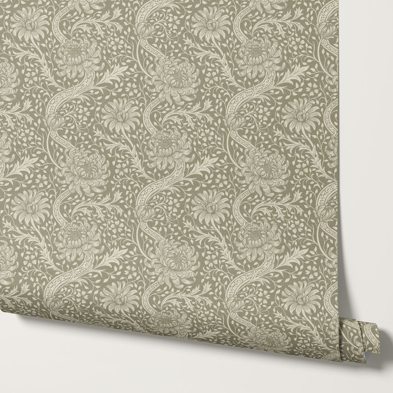 Arabella Autumn Florals Neutral Wallpaper