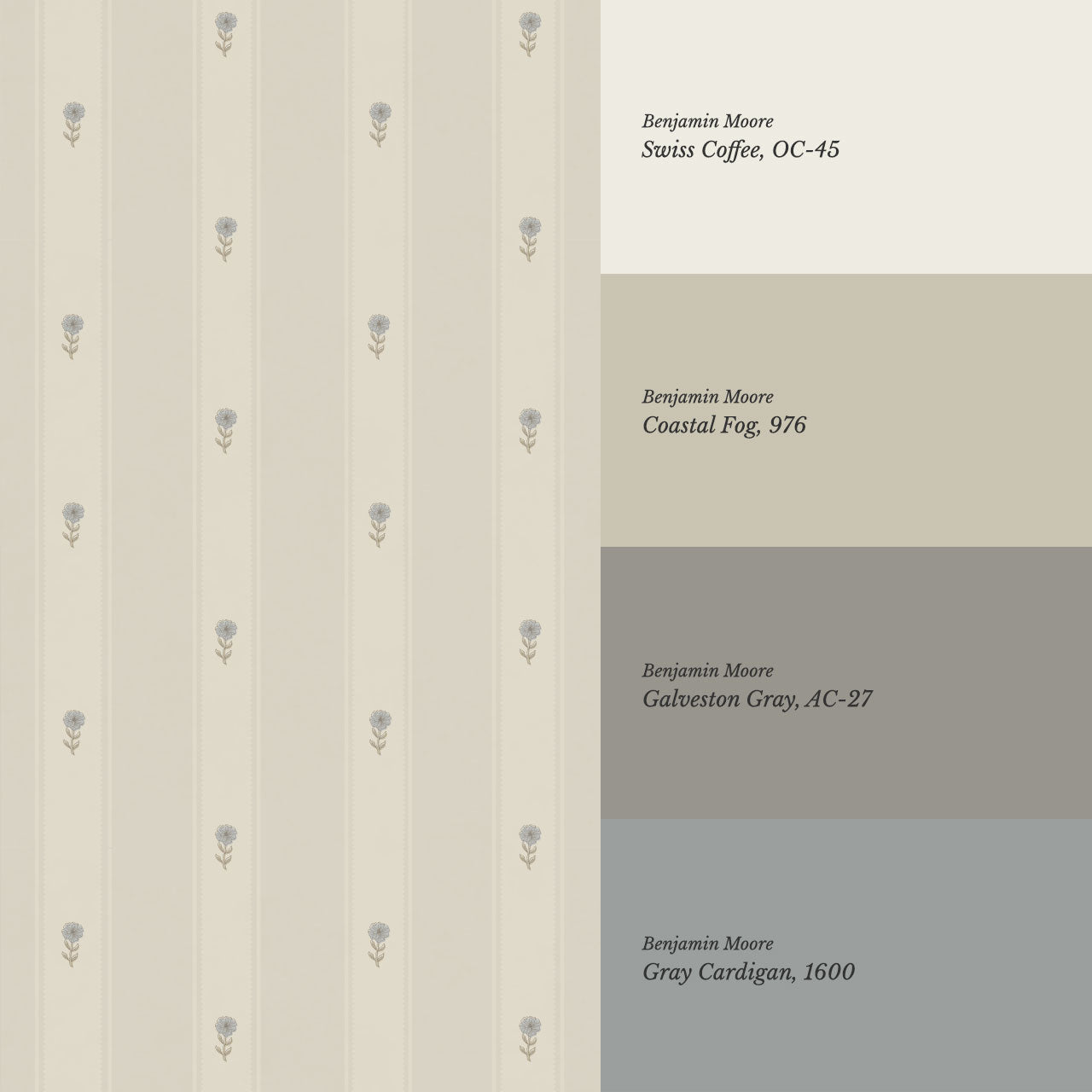 Ariana Garden Lane Pale Blue Wallpaper