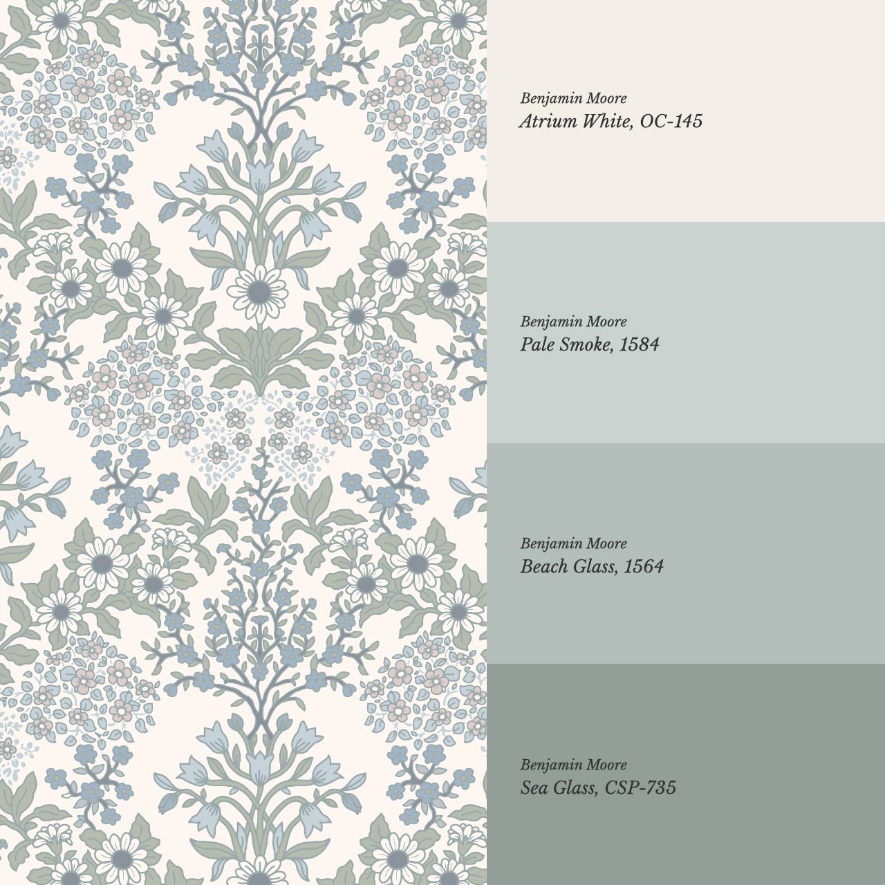 Ariella Blackthorn Vines Blue Wallpaper