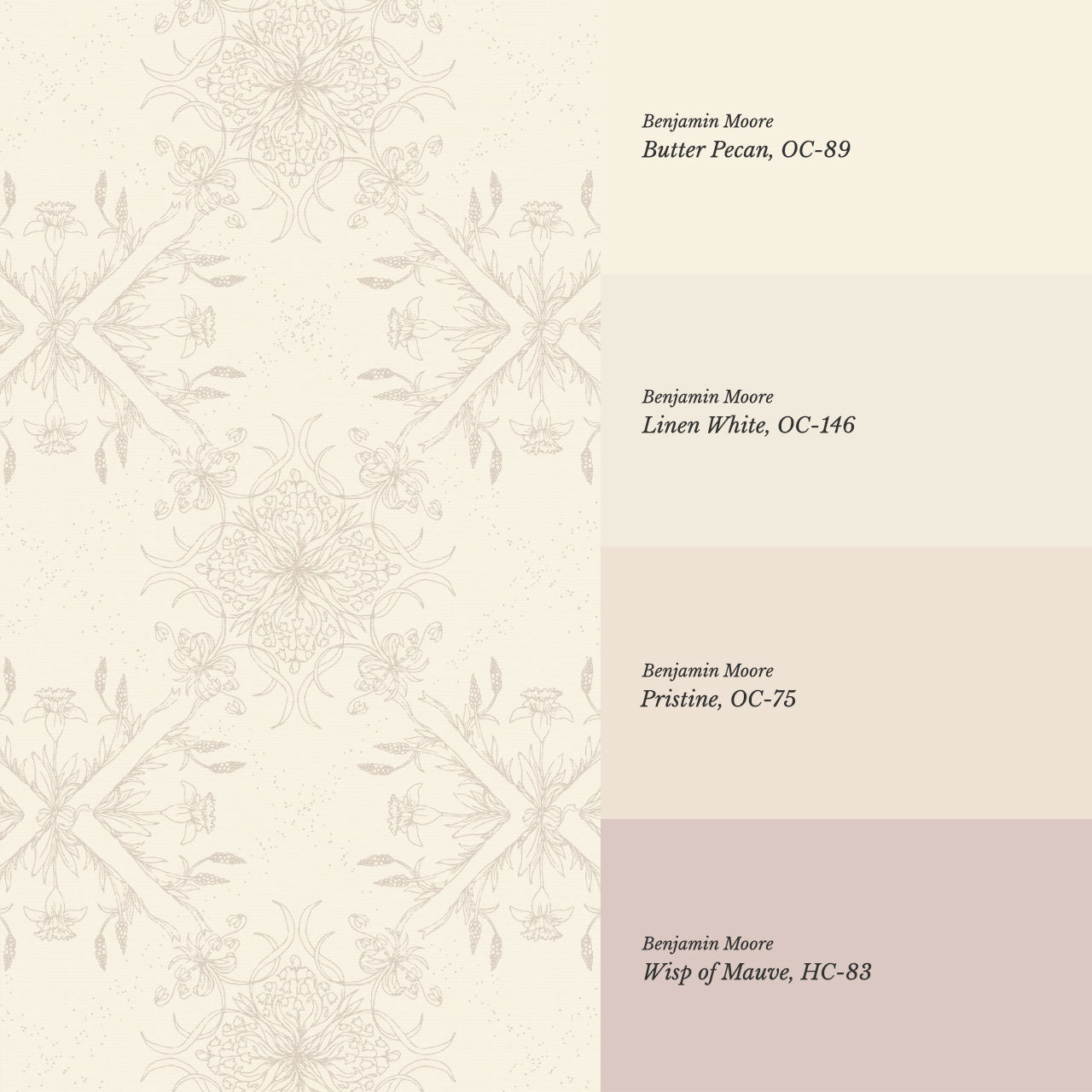 Arlette Classic Tile Ivory Wallpaper