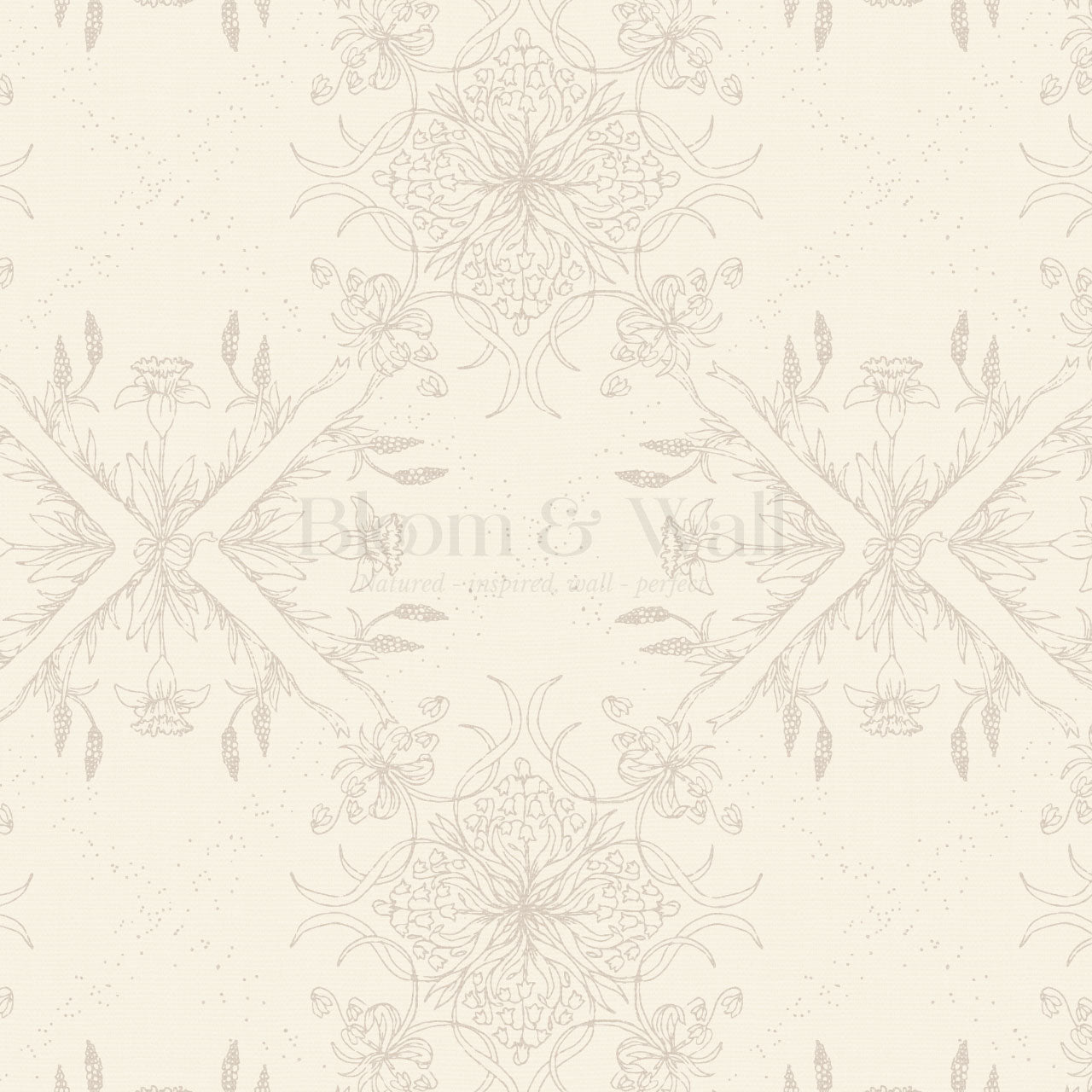 Arlette Classic Tile Ivory Wallpaper
