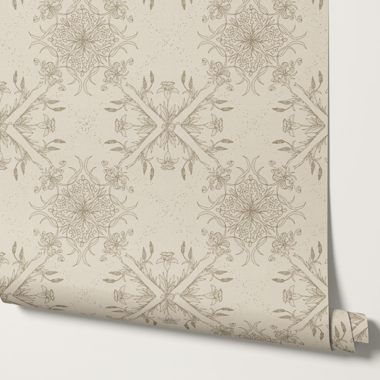 Arlette Classic Tile Beige Wallpaper