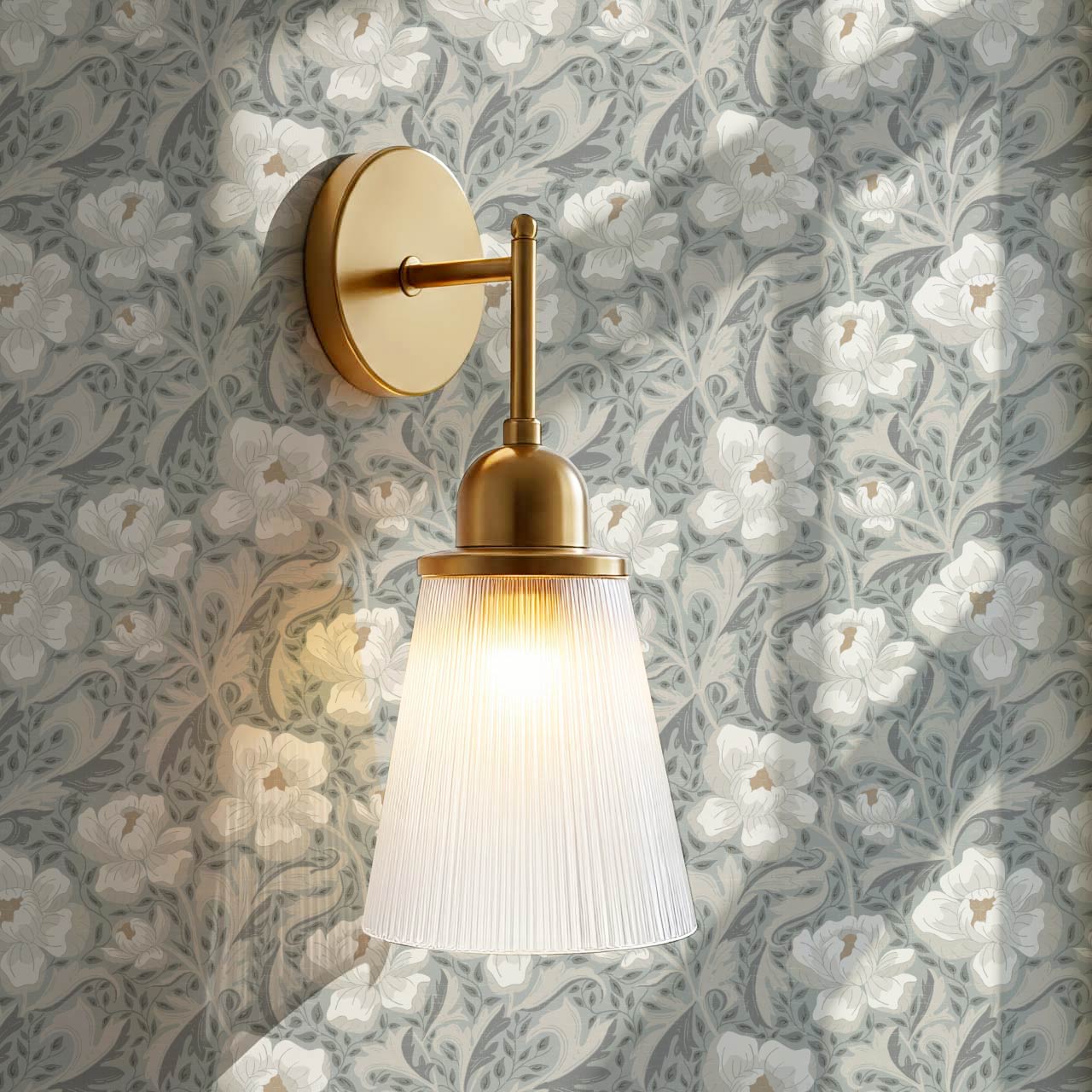 Asila Peonies Sea Glass Beige Wallpaper